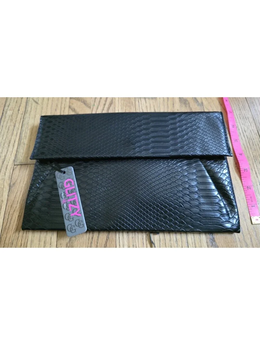 Simple Black Clutch - Glitzy Girlz